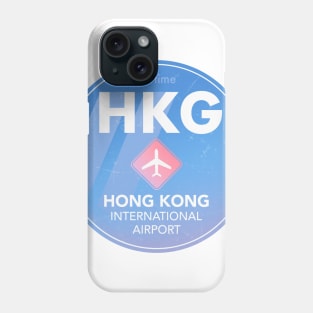 HKG Hong Kong airport round sticker Phone Case