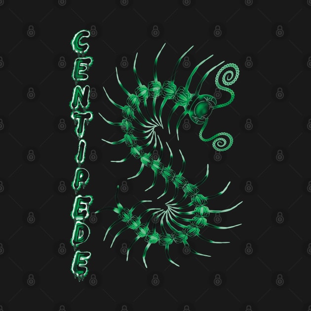 Green Centipede with Spray Paint by IgorAndMore