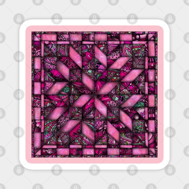 Pink Quilt Magnet by Zodiart