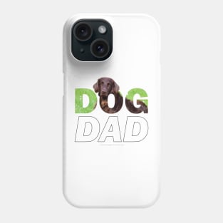 Dog Dad - flatcoat oil painting wordart Phone Case