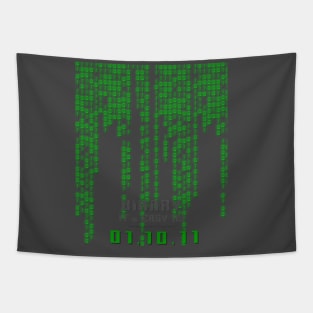 BINARY IT's EASY AS 1,2,3 Funny Programming Binary Coding Joke Tapestry