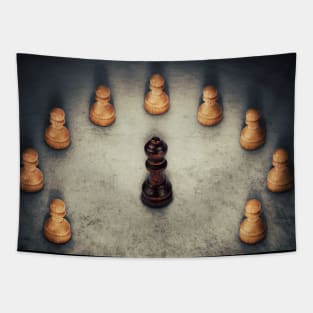 chess queen surrounded Tapestry