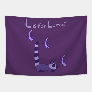L is for Lemur Tapestry