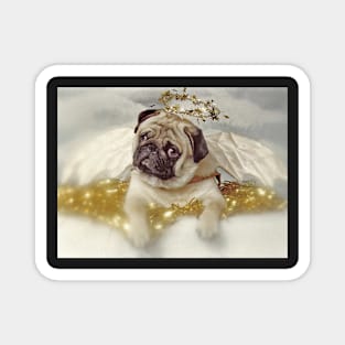 Pug Dog Angel Magnet