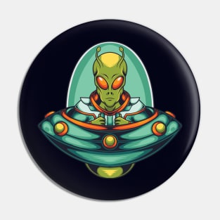 Space Time Aliens Pin