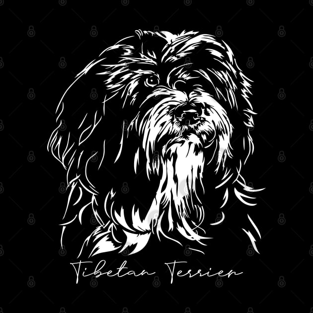 Tibetan Terrier dog lover portrait by wilsigns