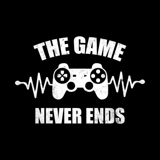 game never ends heartbeat controller gamer quote gaming by jodotodesign