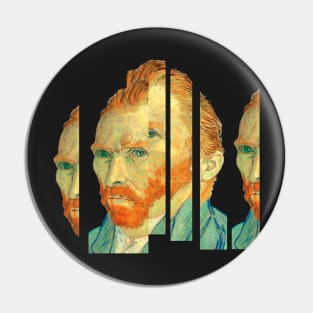 Cut Van Gogh portrait Pin