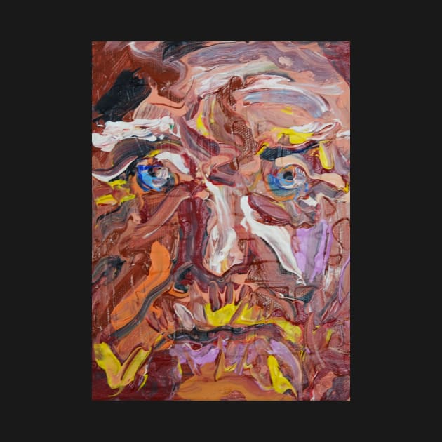 Abstract Expressionist Old Man Face 414 by artsale