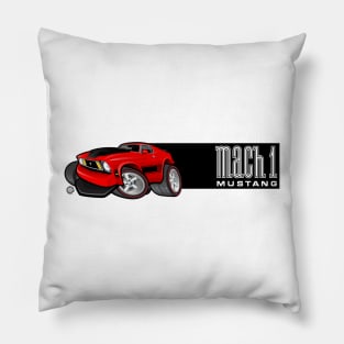 Mach 1 Red with Black Stripe Pillow