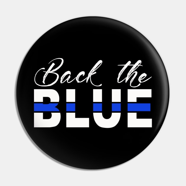 Back the Blue | rally for Law Enforcement | Blue Stripe Pin by MerchMadness