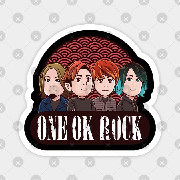 One Ok Rock Anime Big Head Magnet by obiyshinichiart