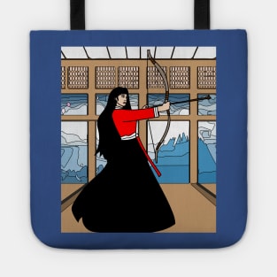 Archery With A Bow And Arrow Tote