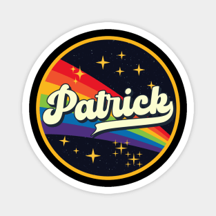 Patrick // Rainbow In Space Vintage Style Magnet