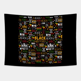 I Am Black History Month Pattern Tapestry