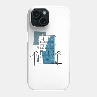 Suburban blue house Phone Case