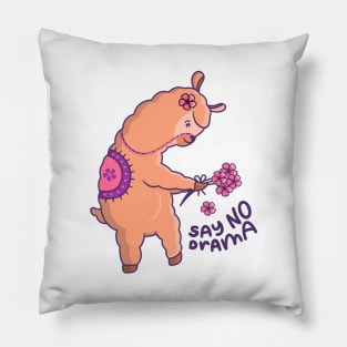 Llama Say No Drama Pillow