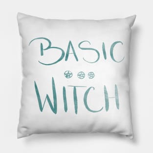 Basic Witch - Green Textured Pillow