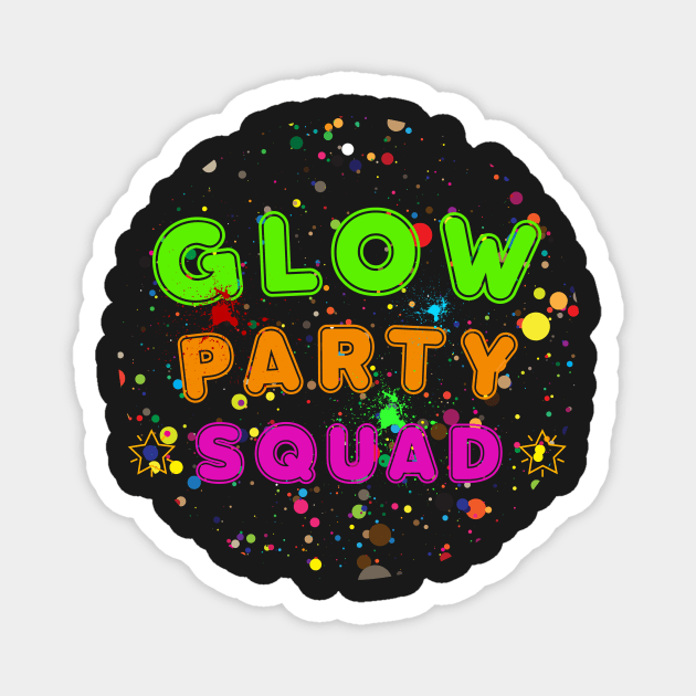 Party Squad Paint Splatter Effect Magnet by CMDesign