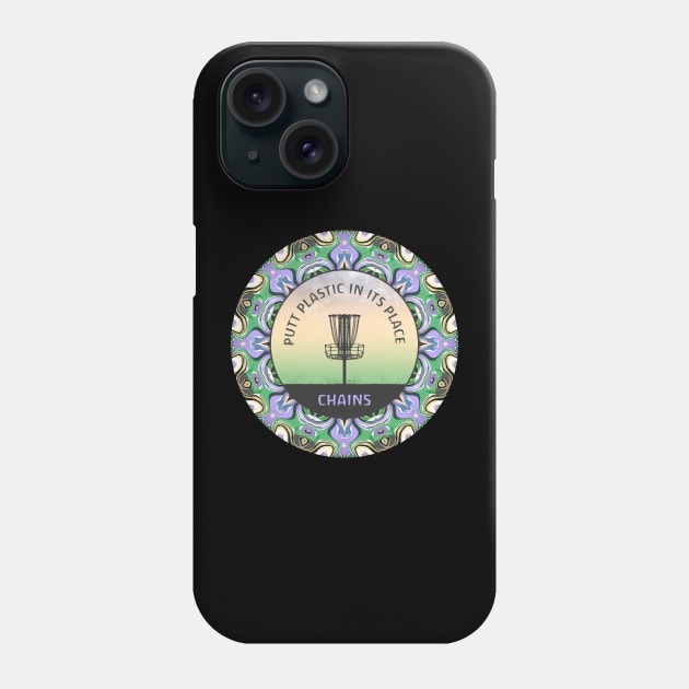 Disc Golf Mandala Phone Case by perkinsdesigns