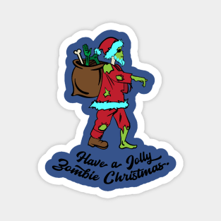 Halloween Zombie Santa with a bag Magnet