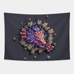 Red Dragon Head Tapestry