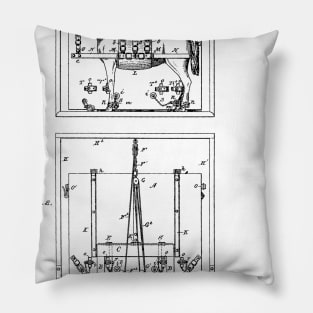 Veterinary Operating Table Vintage Patent Hand Drawing Pillow