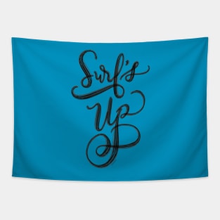 Surf's Up Hand Lettering Design Tapestry