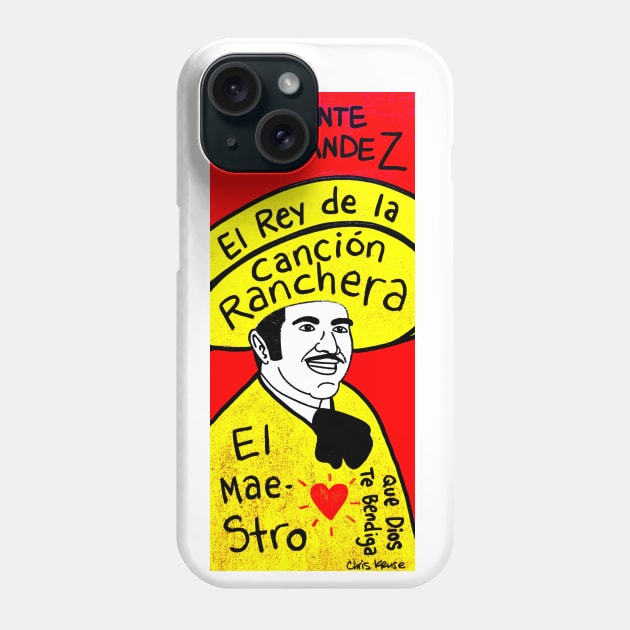 Vicente Fernandez pop folk art Phone Case by krusefolkart