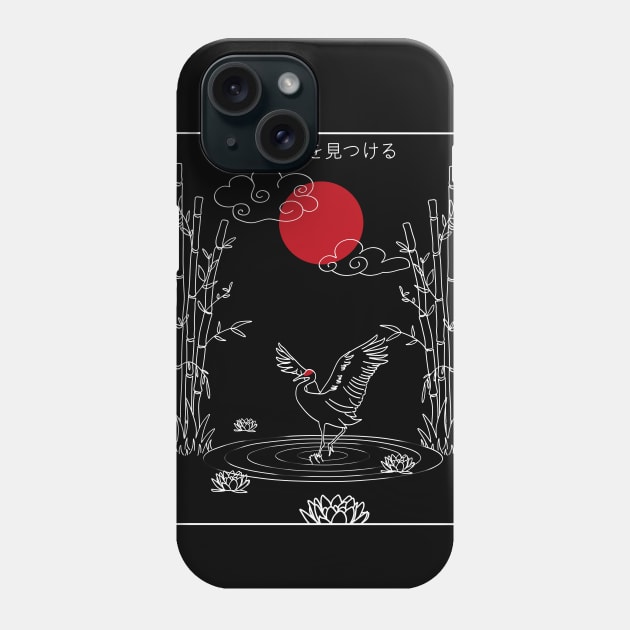 Japanese Design Cranes Phone Case by CITROPICALL
