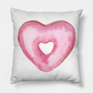 Pink heart donut Pillow