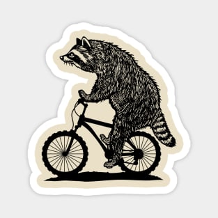 Cycling Raccoon Magnet