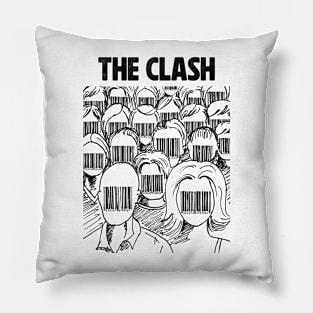 Barcode face The Clash Pillow