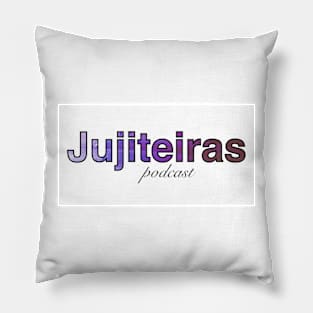 Jujiteiras Podcast artistic logo with white background Pillow