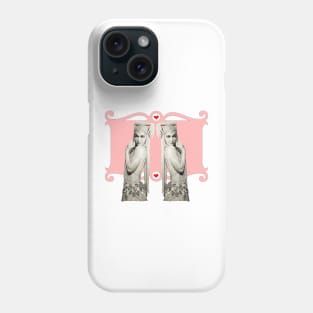 Vintage artist girl posing Phone Case