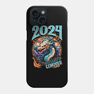 2024 A Year to Conquer Chinese New Year of The Dragon Phone Case