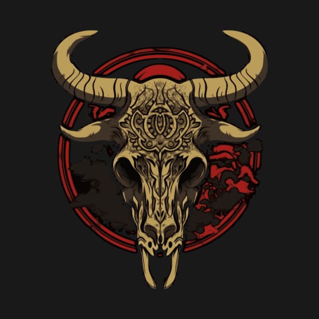 bull skull by Pixy Official