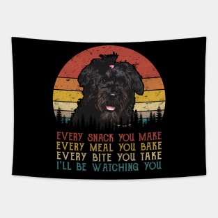 Retro Bouvier des Flandres Every Snack You Make Every Meal You Bake Tapestry