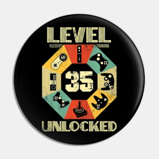 Level 35 Video 35th Birthday Pin