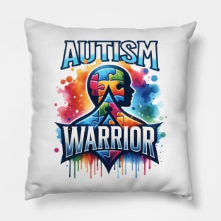 Embrace differences, spread love, support autism awareness. Pillow