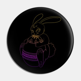 Easter bunny with easter egg Pin