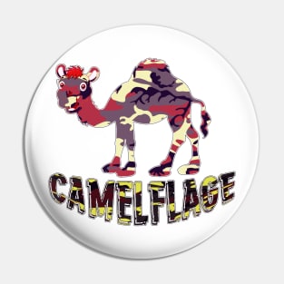 Camelflage funny merch for camels lovers, army lovers, camouflage lovers Pin