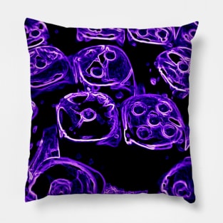 Neon Purple Dice Pillow