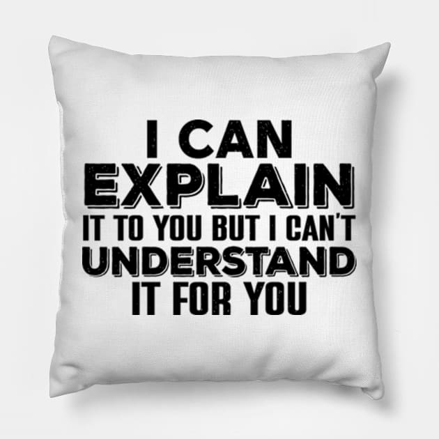 I Can Explain It To You , But I Can’t Understand It For You Pillow by justin moore