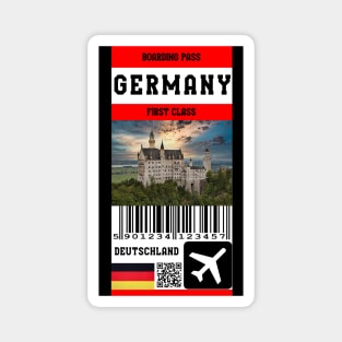 Germany first class boarding pass Magnet