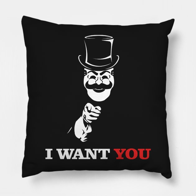 Uncle FSociety I Want You Mr Robot Pillow by KrateMilk