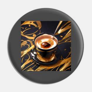 Coffee Vintage Retro Since Established Decaf Pin