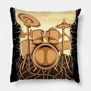 illustration of drum music Pillow