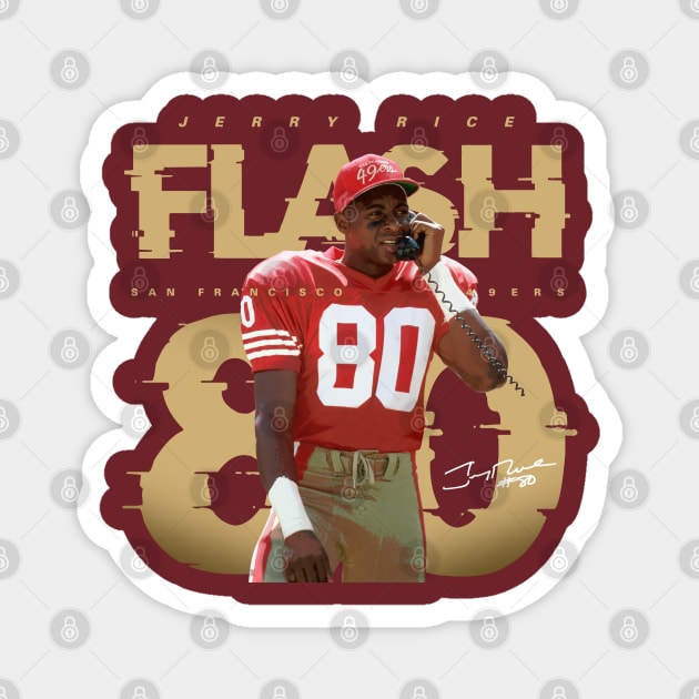 Jerry Rice Flash 80 Magnet by Juantamad