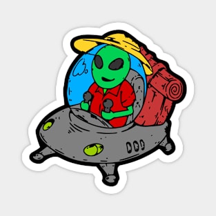 Tourist Alien Magnet